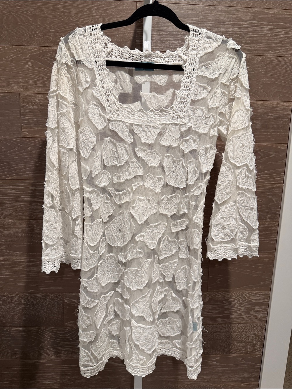 Letarte Crochet Patchwork Swim Cover Up Dress
